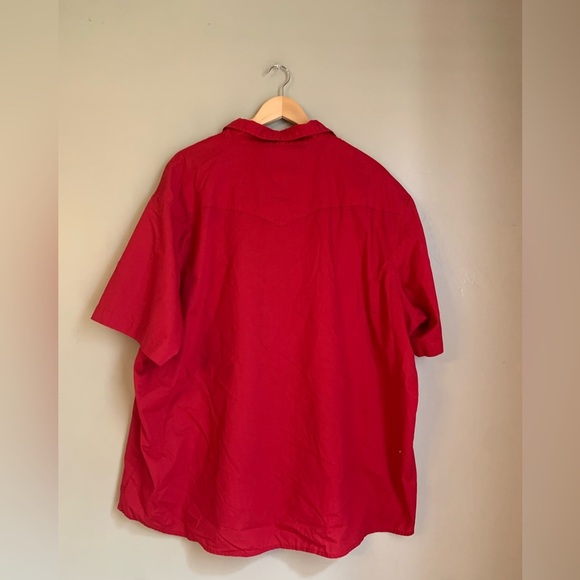 Wrangler vintage snap button short sleeve red shirt
Top western country 3x - Picture 3 of 4